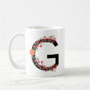 Search for g initial mugs Black and white