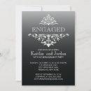 Search for black engagement party invitations Contemporary