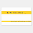 Search for name badges stickers Yellow
