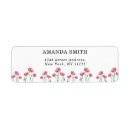 Search for red poppy return address labels Watercolor