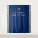 Search for star of david on blue background Bar mitzvah