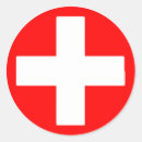 Search for medical cross stickers Red