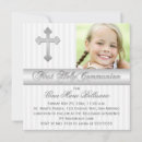 Search for white first communion invitations Silver