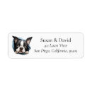 Search for boston return address labels Boston terrier dog