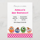 Search for pink monster invitations Party