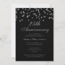 Search for silver confetti wedding invitations 25th