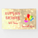 Search for 60th birthday posters banners Red