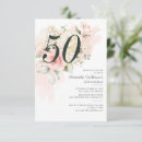 Search for blush pink 50th birthday invitations Greenery