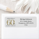 Search for 60th birthday return address labels Simple