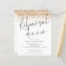 Search for gold glitter rehearsal dinner invitations Glam