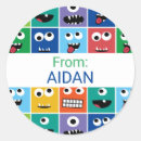 Recherche de motif drôle autocollants Pour enfants