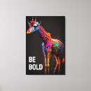 Search for colourful animal canvas prints Giraffe
