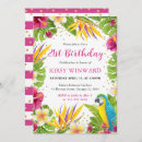 Search for parrot birthday invitations Floral