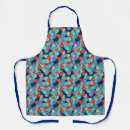 Search for turquoise flower aprons Blue