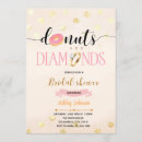 Search for donut bridal shower invitations Doughnuts and diamonds