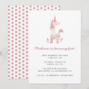 Search for pink unicorn invitations Watercolor