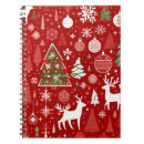 Search for christmas tree ornaments notebooks Red