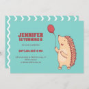 Search for hedgehog birthday invitations Kids birthday party