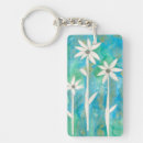 Search for daisies rectangular keychains Dainty