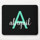 Recherche de turquoise noir tapis souris Monogramme