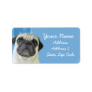 Search for pug dog return address labels Puppies
