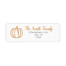 Search for autumn harvest return address labels Orange