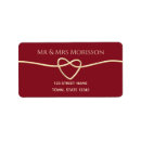 Search for red heart return address labels Simple
