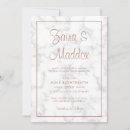 Search for marble and rose gold wedding invitations Modern