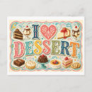 Recherche de friandise cartes postales Dessert