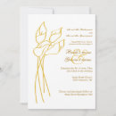 Search for calla lily wedding invitations Gold