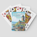 Recherche de architecture jeux de cartes Voyage vintage rétro