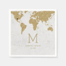 Search for world map napkins Elegant