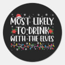 Search for funny christmas elf stickers Santa