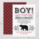 Search for wilderness baby shower invitations Buffalo plaid