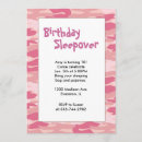 Search for pink camo birthday invitations Party