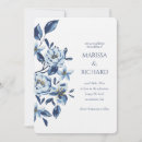 Search for royal blue white wedding invitations Botanical