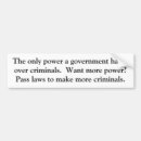 Search for criminal bumper stickers Politics