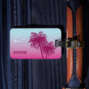 Search for palm tree luggage tags Blue