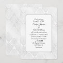 Search for silver damask wedding invitations White