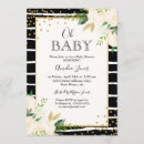 Search for black and gold baby shower invitations Stripes