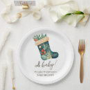 Search for winter baby shower plates Santa