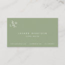 Recherche de laurier cartes visite Monogramme