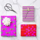 Search for pink green christmas wrapping paper Holly