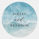 Search for waves wedding stickers Watercolor
