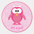 Search for cute cartoon owls stickers Pink