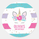 Recherche de unicorn birthday autocollants Parti unicorne