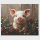 Search for christmas pig wrapping paper Winter