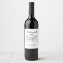 Search for wine label invitations Maid of honour proposal