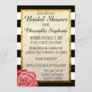 Search for faux gold bridal shower invitations Black and white