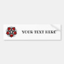 Search for red rose bumper stickers Black